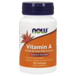 NOW Foods Vitamin A 25000 IU 100 softgels