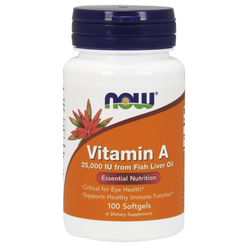 NOW Foods Vitamin A 25000 IU 100 softgels