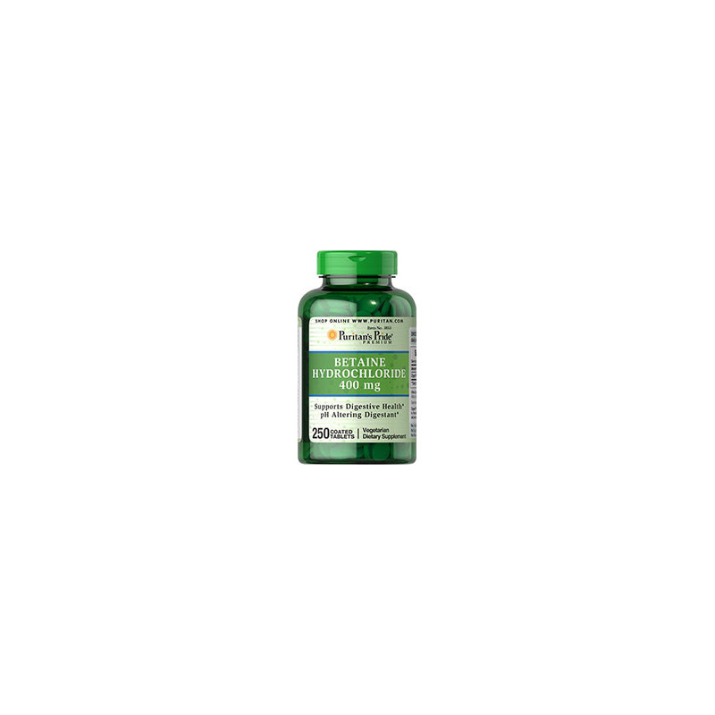 Puritan's Pride Betaina Hcl 400mg - 100 tabl.