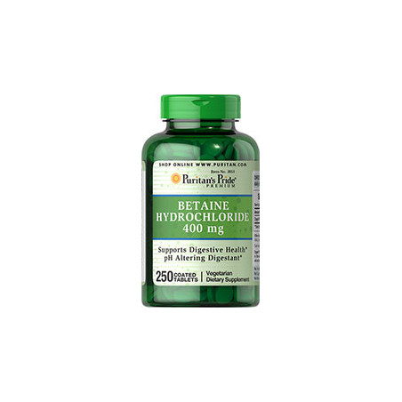 Puritan's Pride Betaina Hcl 400mg - 100 tabl.