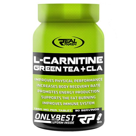 Real Pharm L-Carnitine, Green Tea & Cla 90 kaps.
