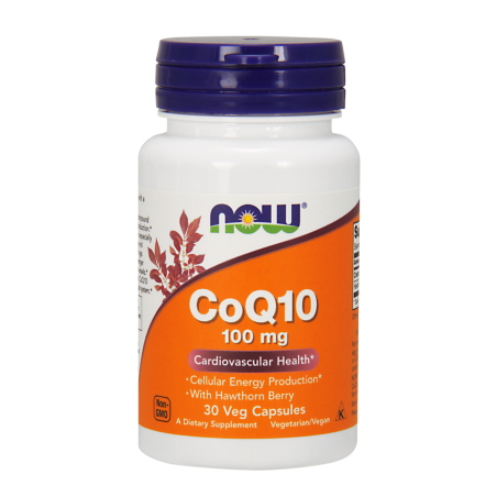 Now Foods CoQ10 with Hawthorn Berry 100mg 30 vcaps.