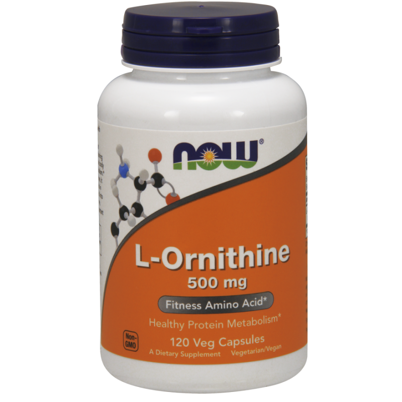Now Foods L-Ornithine 500mg 120 kaps.