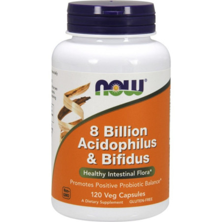 Now Foods Acidophilus and Bifidus 8 Billion 120 vcaps.