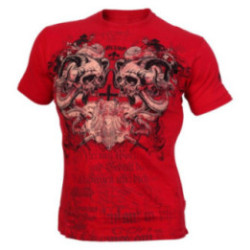 Olimp T-shirt Screaming Skulls Red