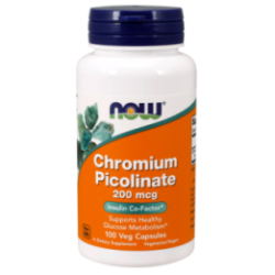 Now Foods Chromium Picolinate 200mcg 100 vcaps.