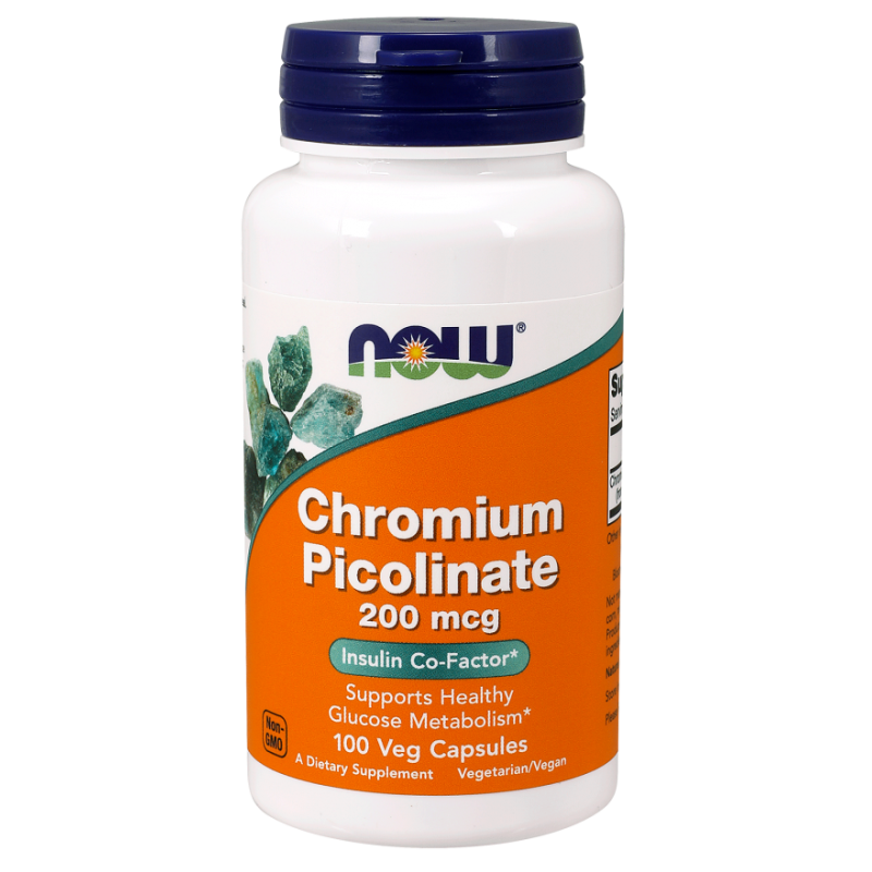 Now Foods Chromium Picolinate 200mcg 100 vcaps.