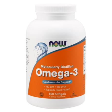 Now Foods Molecularly Distilled Omega 3 500 kaps.
