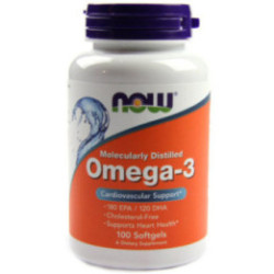 Now Foods Molecularly Distilled Omega 3 100 kaps.