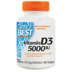 Doctor's Best Vitamin D3 5000 IU 180 softgels