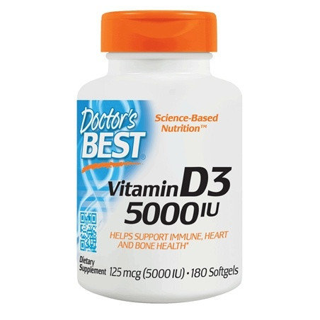 Doctor's Best Vitamin D3 5000 IU 180 softgels