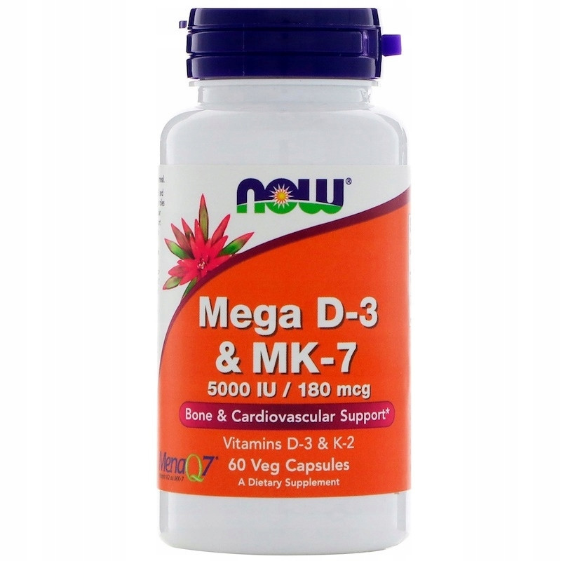 Now Foods Mega D3 & Mk-7 60 kaps.