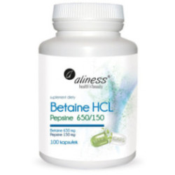 Aliness Betaine HCL Pepsine 100 kaps.