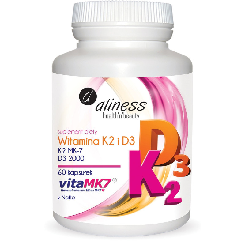 Aliness Witamina K2 MK7 + D3 60 kaps.