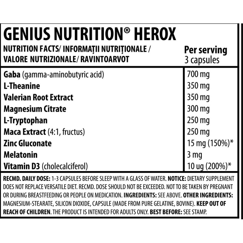 Genius Nutrition Herox 180 kaps.