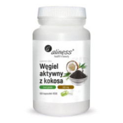 Aliness Węgiel Aktywny z Kokosa 100 vcaps.