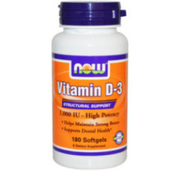 NOW Foods Vitamin D3 180kaps.