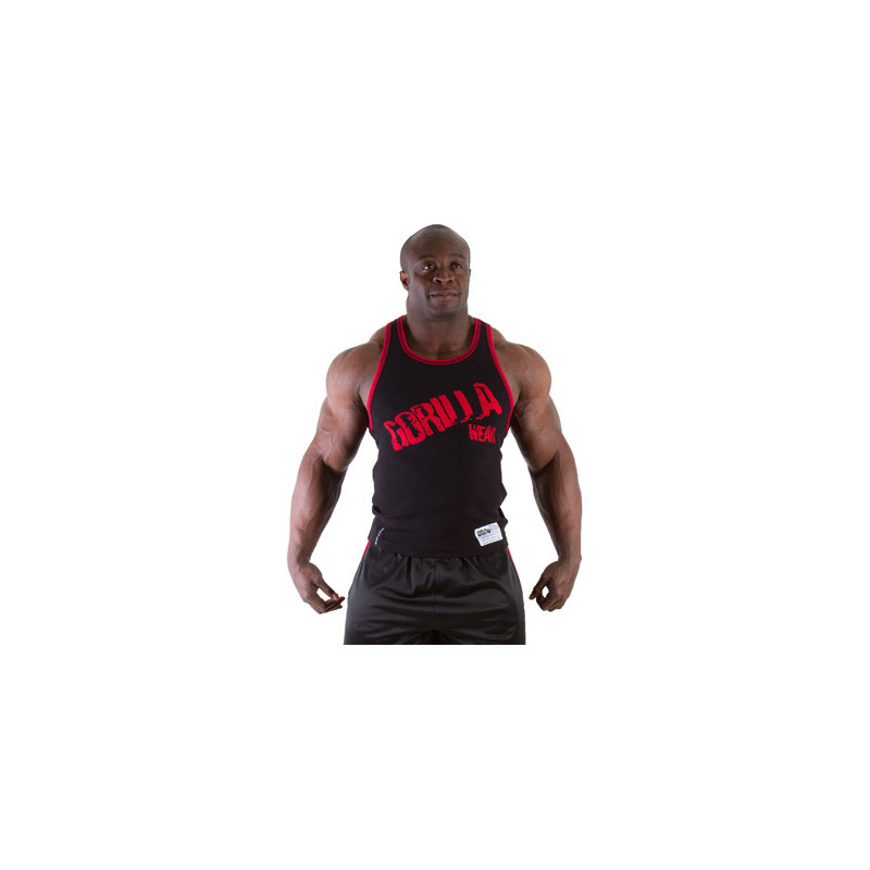 Gorilla Wear Stamina Rib Tank Top Black/Red